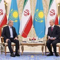 عکس/ دیدار دوجانبه روسای جمهور ایران و قزاقستان