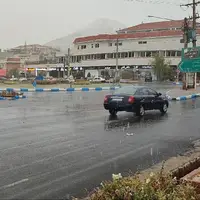 بارش برف در سپیدان؛ ارتفاعات فارس سفیدپوش شد