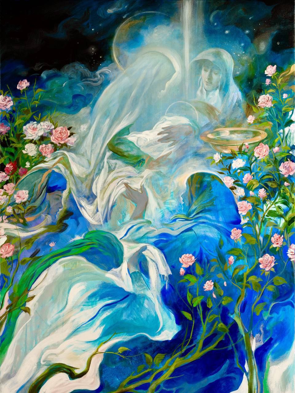 عکس/ اثر تازۀ حسن روح‌الامین به مناسبت میلاد حضرت زهرا (س) و روز مادر