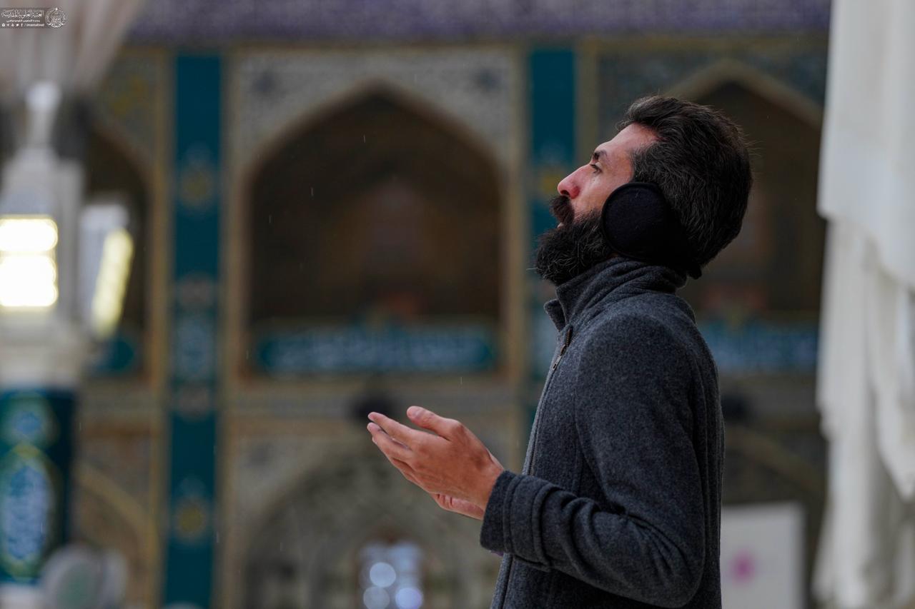 عکس/بارش رحمت الهی در حرم مطهر علوی