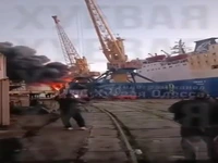 حمله روسیه به یک کشتی ترکیه در بندر اودسا