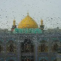 عکس/بارش رحمت الهی در حرم مطهر علوی