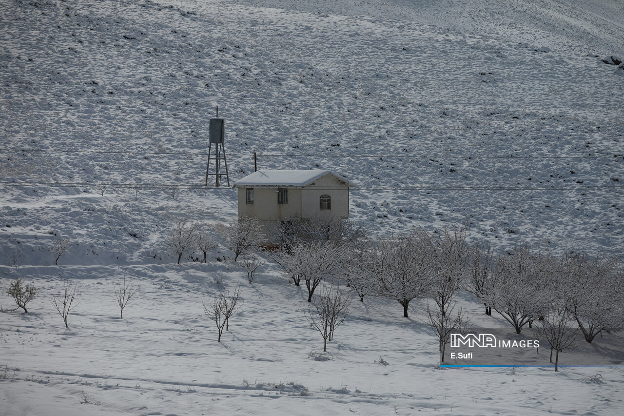 عکس/برف پاییزی در آستانه شازند؛ پایان انتظار زمین تشنه