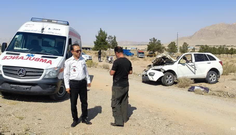 برخورد ۲ خودرو در شهرستان آشتیان با ۶ مصدوم