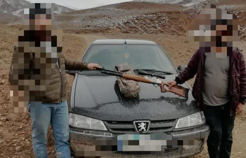 ۲ شکارچی غیرمجاز در منطقه کوه سفید دستگیر شدند