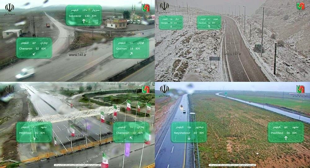 برف و باران جادههای خراسان رضوی را فرا گرفت