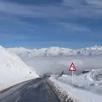 تصویری از جاده جدید طالقان پس از بارش برف