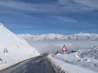 تصویری از جاده جدید طالقان پس از بارش برف