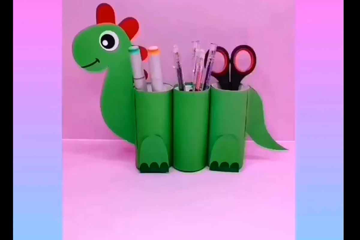 ساخت جامدادی طرح دایناسور