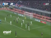 گل اول میلان توسط داویده بارتزاگی در دقیقه 34