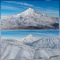 دماوند زیبا پوشیده از برف