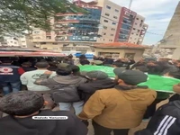 مراسم تشییع پیکر شهید «رائد سعد» در نوار غزه