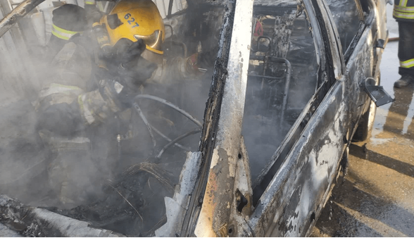حریق خودرو در بلوار حر مهار شد