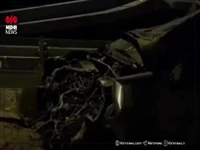 تصادف زنجیرهای سه خودرو در اتوبان قشم