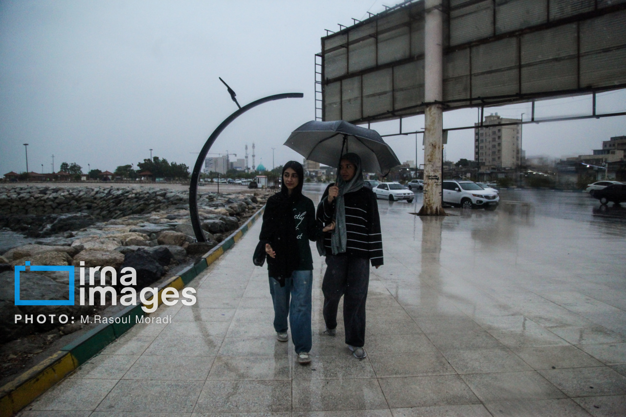 بارش باران پاییزی در بندرعباس