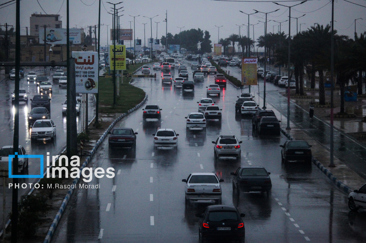 بارش باران پاییزی در بندرعباس