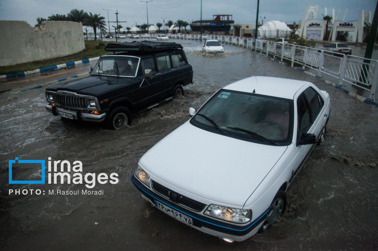 بارش باران پاییزی در بندرعباس