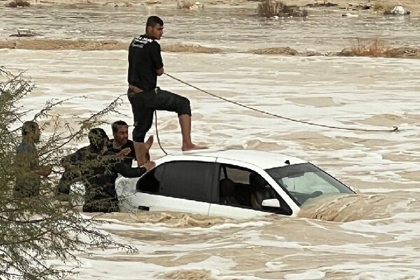 سیلاب در پارسیان خودرو و احشام را برد