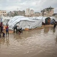 تصاویری از یک بیمارستان غرقِ آب در غزه!