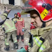 ریزش یک ساختمان در تهران؛ نجات زنده ۴ نفر از زیر آوار