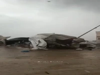 آوارگان غزه گرفتار در طوفان شدید