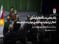 رهبر انقلاب: رفتار بعضی دستگاههای فرهنگی انتقال ارزشهای شهدا به نسل جوان را نشان نمیدهد