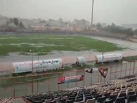 ورزشگاه خلیج فارس زیر آب رفت