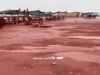 بارش نعمت الهی روی خاک سرخِ هرمز