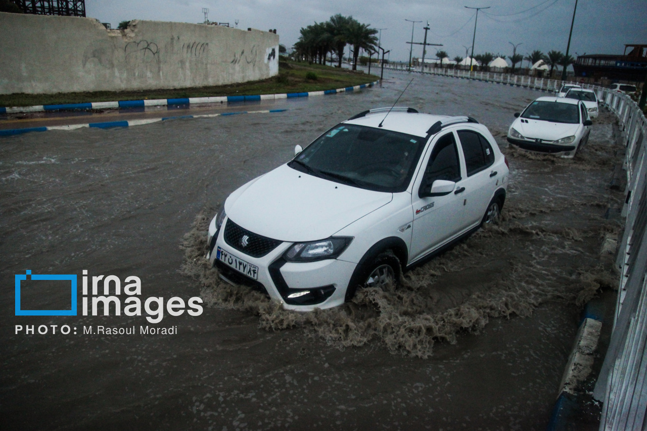 بارش باران پاییزی در بندرعباس
