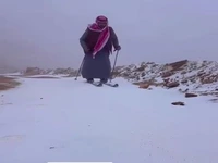 بارش برف در عربستان