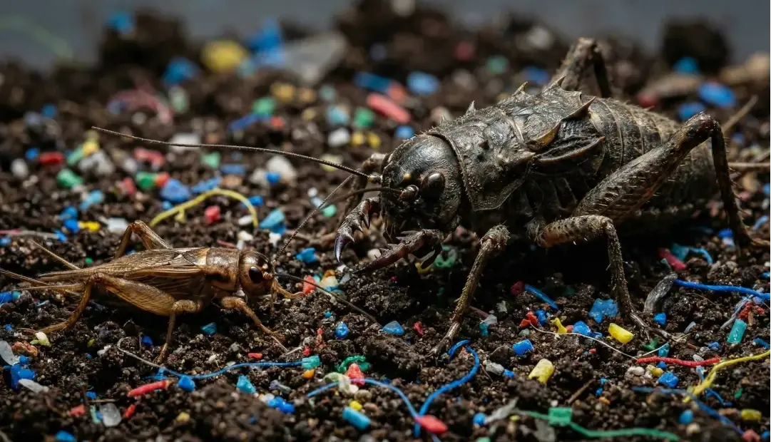 کابوس پلاستیکی: رژیم غذایی آلوده حشرات را به هیولا تبدیل میکند