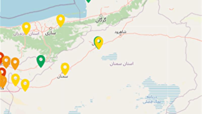 کیفیت قابل قبول هوا در سمنان