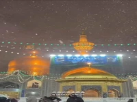 بارش برف در بهشت امام رضا علیه السلام