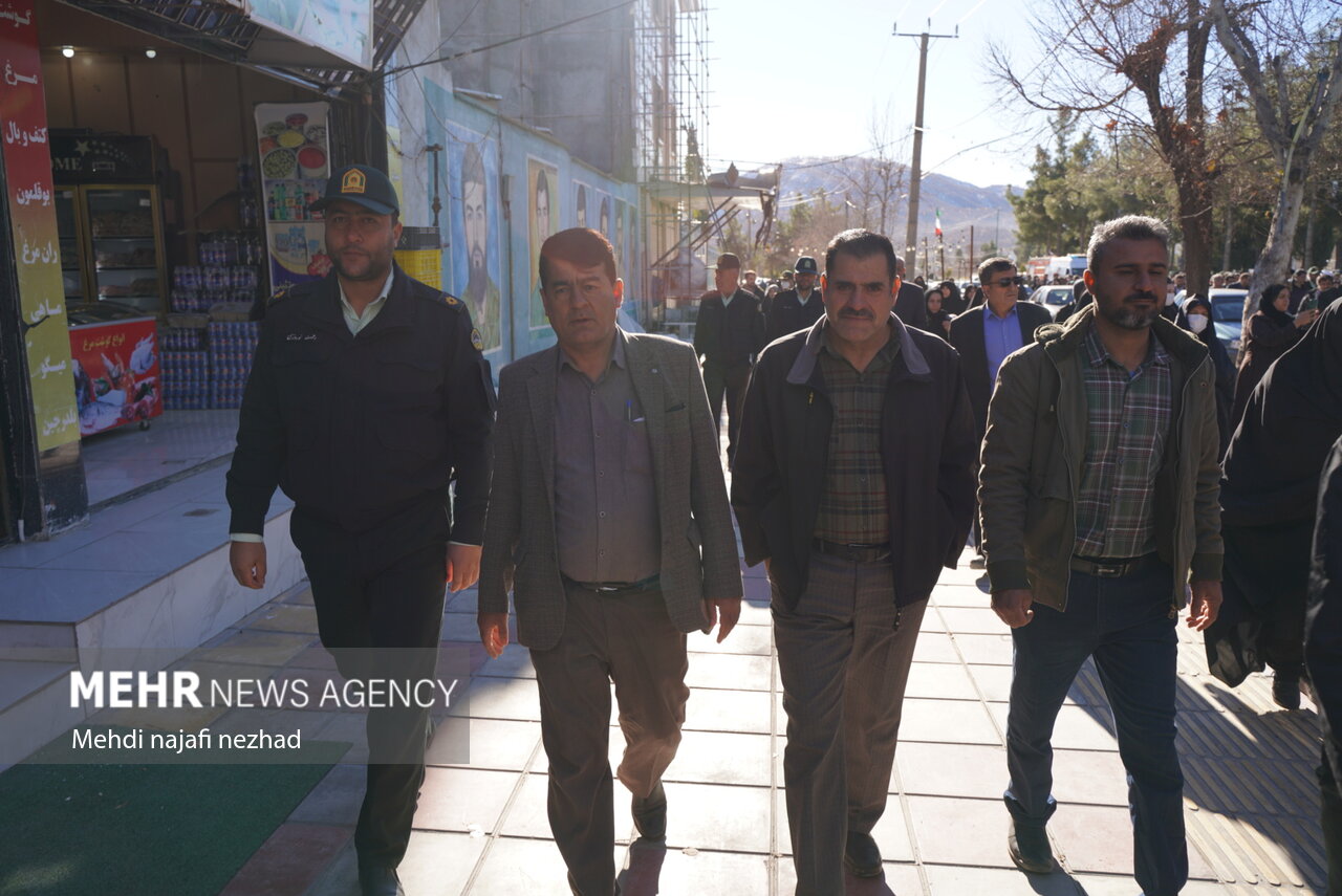 تشییع پیکر شهید رحیم مجیدی‌مهر در یاسوج