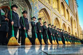 اگه دلتنگ حرم امام رضا(ع) هستی این چالش خادم ها رو ببین