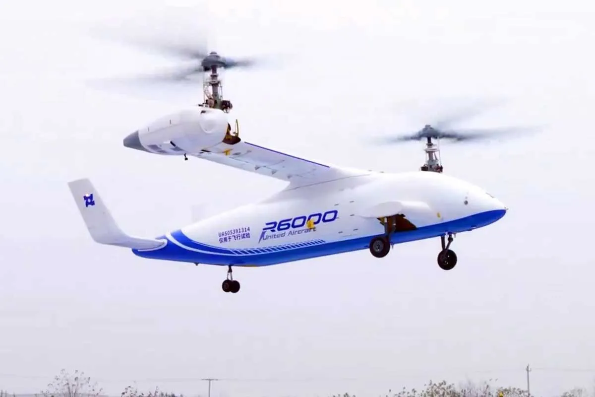 پرواز نخستین پهپاد موتور چرخشی ۶ تنی جهان؛ تیلتروتور چینی!