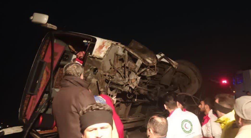 آخرین جزییات واژگونی اتوبوس کرج - اسفراین