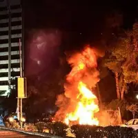 سقوط یک موشک در نزدیکی فرودگاه المزه در دمشق