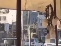 حمله عجیب یک لودر به سانتافه؛ راننده بازداشت شد