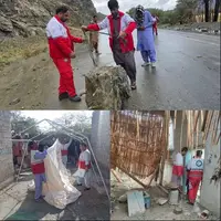 امدادرسانی هلال احمر سیستان و بلوچستان به سیلزدگان ۴۴ روستای استان