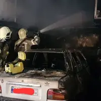 عکس/ آتش سوزی مرگبار مکانیکی در مشیریه تهران