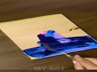 نقاشی پری دریایی لب ساحل