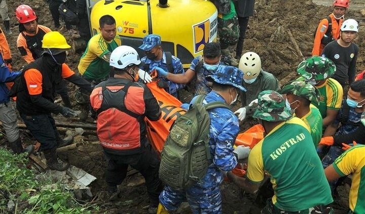 شمار جانباختگان رانش زمین در اندونزی به ۷۰ نفر رسید