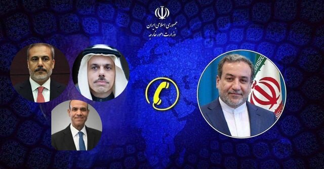 گفت‌وگوی عراقچی با وزیران خارجه مصر، ترکیه و عربستان