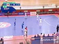 گل سوم فوتسال ازبکستان به ایران توسط جورائف