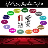 اعلام ۱۵ فیلم برتر آرای مردمی فجر بدون رتبهبندی