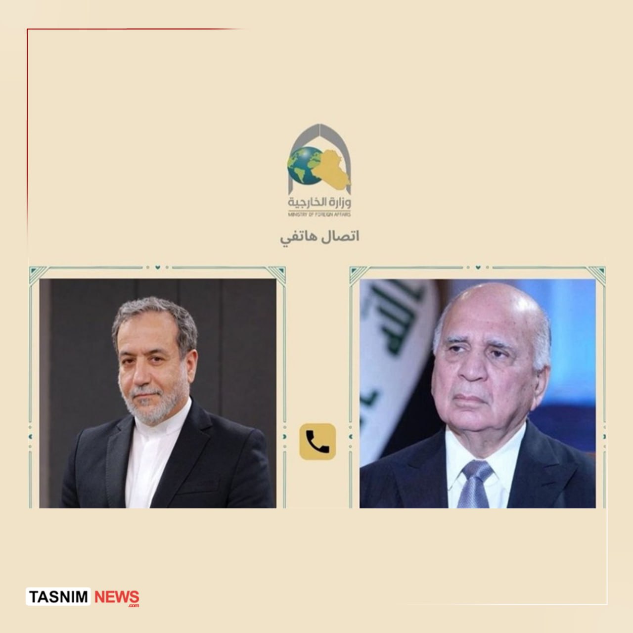 گفتوگوی عراقچی و فؤاد حسین درباره مذاکرات هستهای با آمریکا