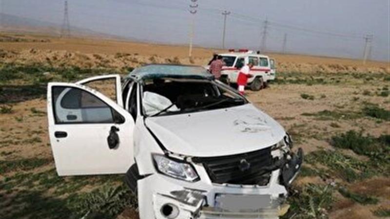 واژگونی ساینا ۲ نفر را راهی بیمارستان کرد