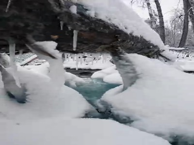 رودخانههای یخی در آلاسکا؛ جریان آب در دل یخ