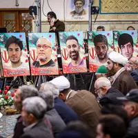 عکس/ مراسم چهلم شهدای مدافع امنیت و مردمی استان قزوین